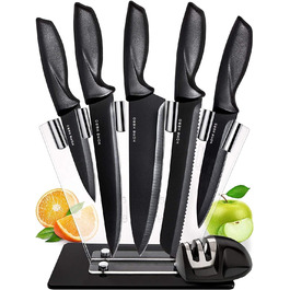 Home Hero Stainless Steel Kitchen Knife Set - 7 Piece Professional Chef Knife Set