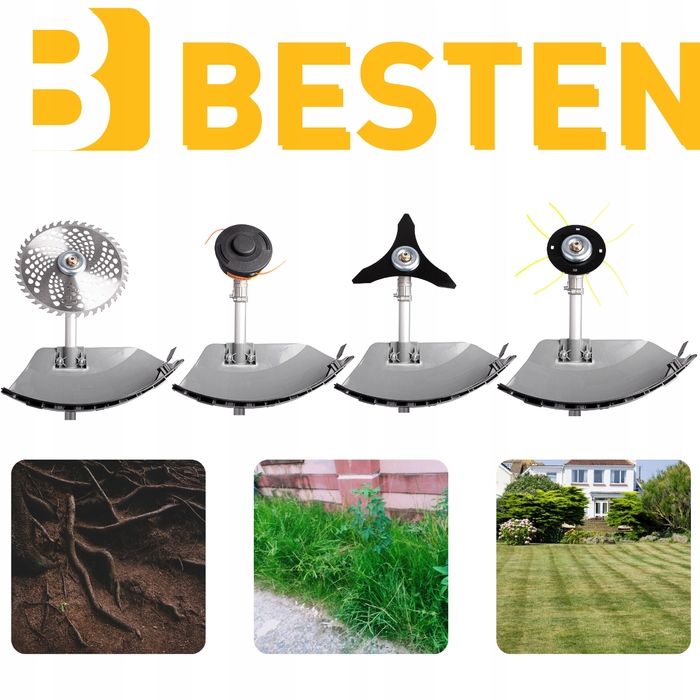 Мотокоса Besten 2,45 к.с., ширина косіння 42 см, вага 6,6 кг