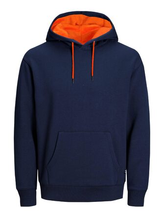 Чоловічий худі з капюшоном JACK & JONES RDD Logo, темно-синій (Navy Blazer), розмір S