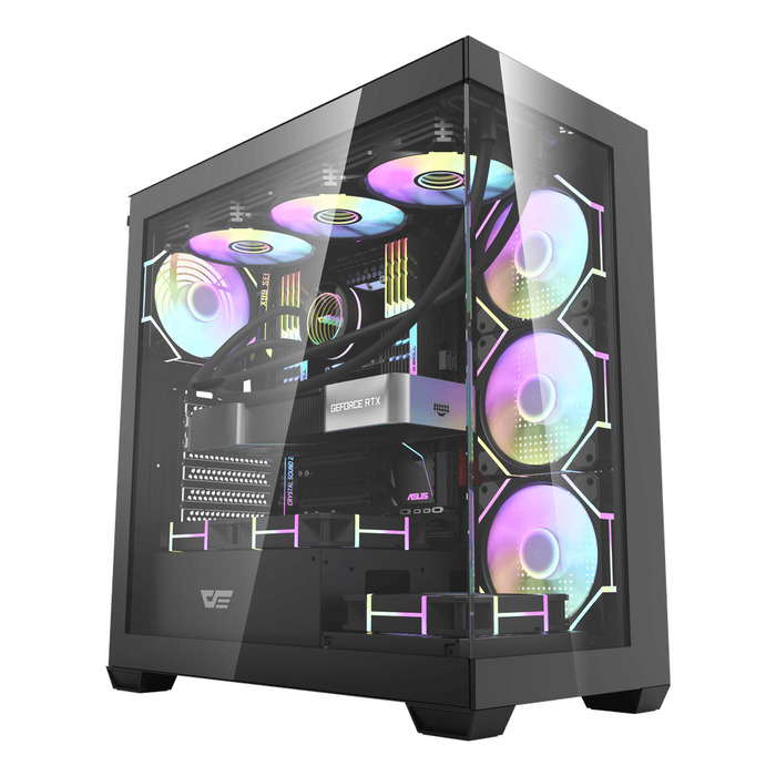 Корпус DarkFlash DS900 Black Midi Tower, чорний