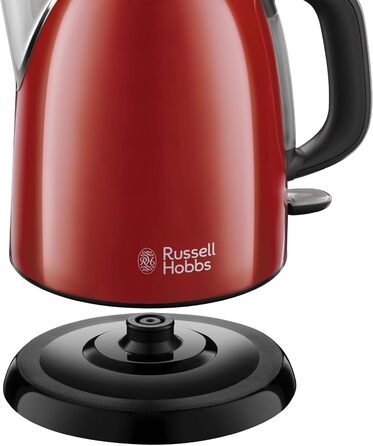 Електричний чайник Russell Hobbs Colours+ 1.0л, червоний, нержавіюча сталь, 2400W