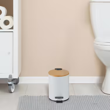 Relaxdays Trash Can 3 l with Bamboo Lid