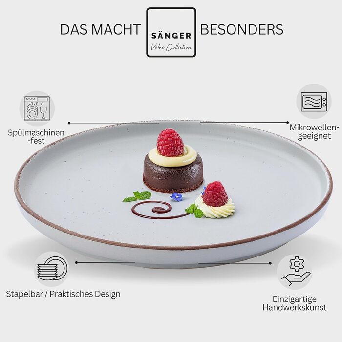 Набір керамічних мисок Sänger VALUE COLLECTION (4 шт.), 700 мл, фіолетовий, для мюслі та десертів, стійкі до подряпин, мікрохвильової печі та посудомийної машини