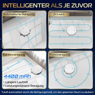 Робот-пилосос SereneLife з функцією миття підлоги, 3-в-1, керування через додаток, ідеальний для шерсті тварин та килимів (3000Pa)
