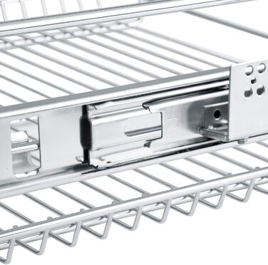 tectake® Telescopic Drawer, Extendable Drawer, Telescopic Shelf Retrofit, Kitchen Under-Cabinet Drawer, Kitchen Shelf, Drawer Organizer Office, Bathroom Under-Cabinet - suitable for 60cm