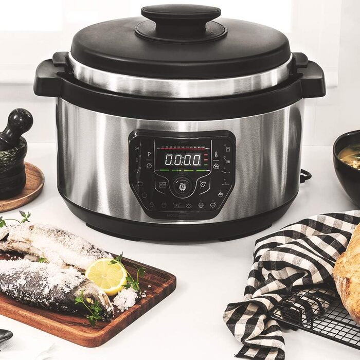 Cecotec Programmable Pressure Cooker GM H-Oval, Smart Cooking, 8 Liter, 24-Hour Programmability, 15 Safety Systems, 90 Kpa, 19 Menus Model H Oval