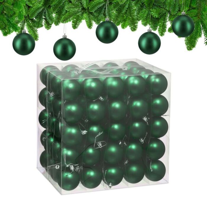 Relaxdays Set of 100 Christmas Baubles