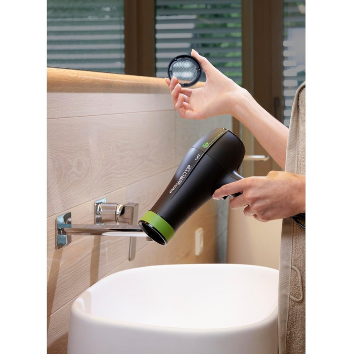 Фен Rowenta CV6030 Haartrockner Eco Intelligence Instant Dry з технологією Air Booster | 1500 Вт, 3 температури, 2 швидкості, холодне повітря, чорний