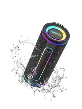 Портативна Bluetooth колонка MLOVE E80 30W, IPX7, з підсвіткою, мікрофоном, MicroSD, TWS