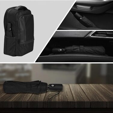 AMVUZ Сонник-парасолька: штормостійкий, компактний, чорний, з автоматичним відкриванням