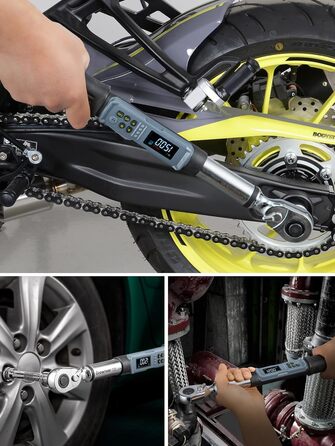 Цифровий шуруповерт з моментом, 2.66-53.1 in-lbs/ 1/4'' Drive, з моментом, для електриків з сигналом та LED-дисплеєм, 27 в 1 (10-200 Нм)