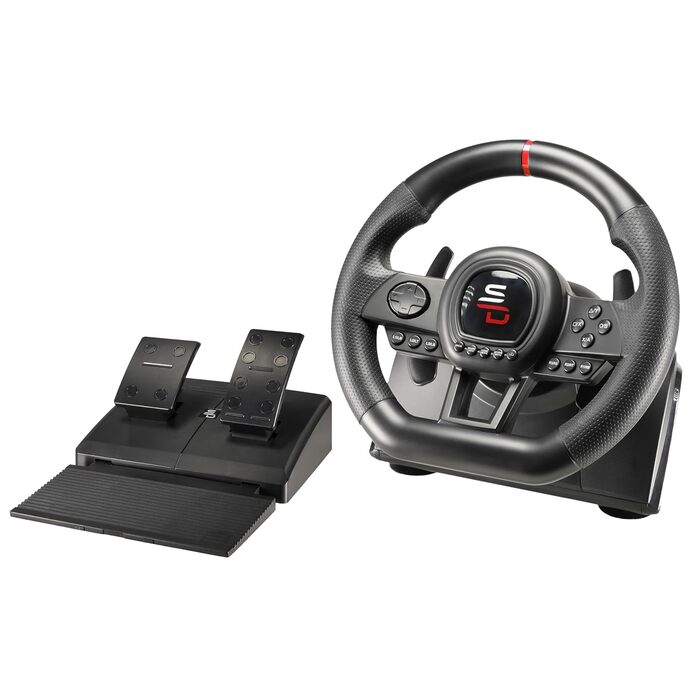 Superdrive SV650 Racing Wheel: Руль для гонок з педалями та перемиканням передач - сумісний з Xbox Series X/S, Switch, PS4, Xbox One, PC, PS3 (програмований)
