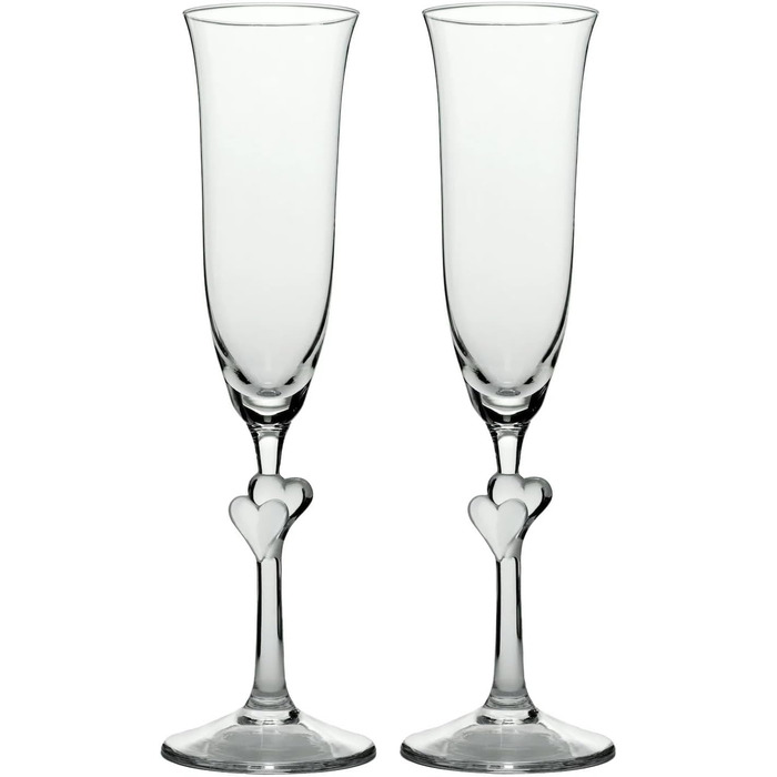 Champagnerські келихи Stölzle Lausitz L'Amour, 2 шт, 175 мл – Ідеальні для шампанського, секти та просекко – Зроблені з кришталевого скла без свинцю, стійкі до пошкоджень, придатні для миття в посудомийній машині