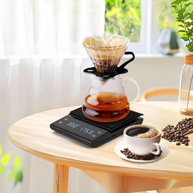 Електронні ваги для кави Viitech, до 3 кг, з таймером, 0.1 г, для дому та офісу