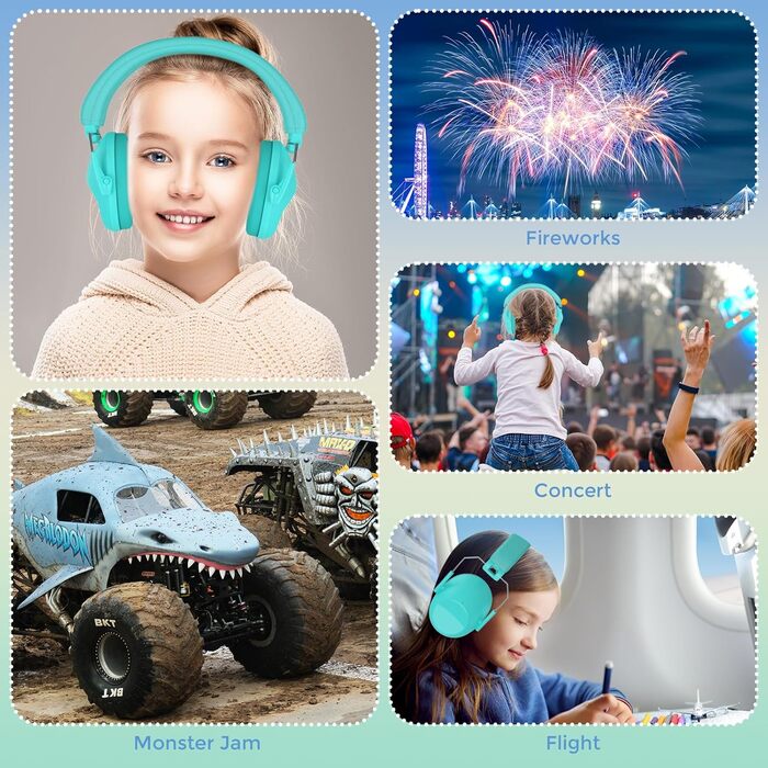 Навушники для захисту від шуму ProCase для дітей, блакитні