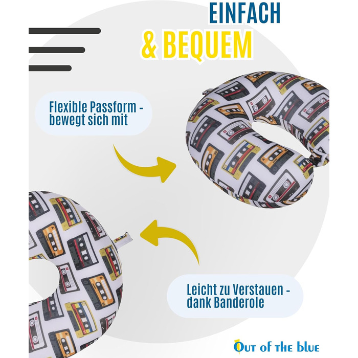 Подушка для шиї з мікрогранулятом - компактна подушка-воротник для подорожей, 30x30 см, ергономічна для літака та поїзда