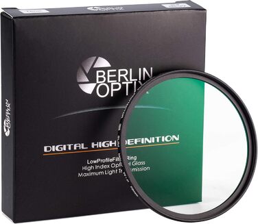 Фільтр UV Berlin Optix Premium 46mm Schott-Glas з 16 шарами MC, надтонкий, захист об'єктива