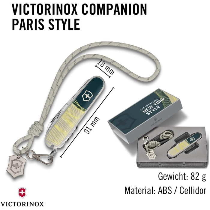 Швейцарський ніж VICTORINOX Companion, 16 функцій, мультитул, Swiss Made, у подарунковій коробці (рожевий, блакитний)