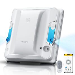 Робот для миття вікон Fmart W7 з автоматичним розпиленням та резервуаром для води 60 мл, потужність 3800 Па, вологоочищення та розпізнавання країв