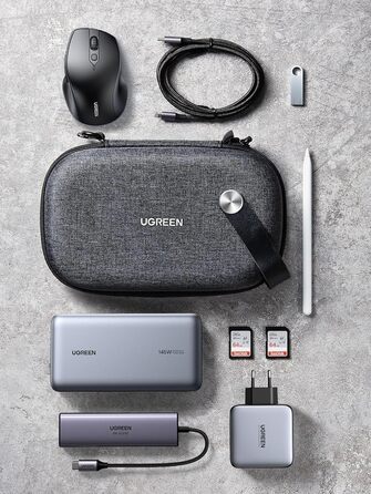 Організатор для електроніки UGREEN: водонепроникний кейс для кабелів, зарядних, power bank та аксесуарів (23 x 14 x 8 см)