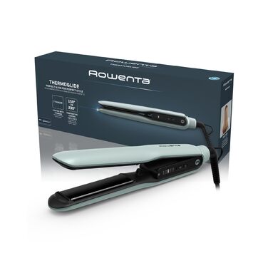 Випрямляч для волосся Rowenta Thermoglide SF5120E0 Titanium, 5 режимів (170-230°C), чорний/синій