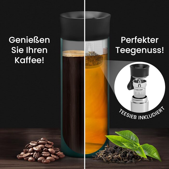 Термокружка для кави To-Go з нержавіючої сталі 360 мл - термокружка з подвійними стінками, без BPA, витримує 4 години гарячим та 8 годин холодним, ізольована вакуумна кружка для напоїв, подорожей, кави, чаю | Темно-блакитний колір, поворотний замок 360°