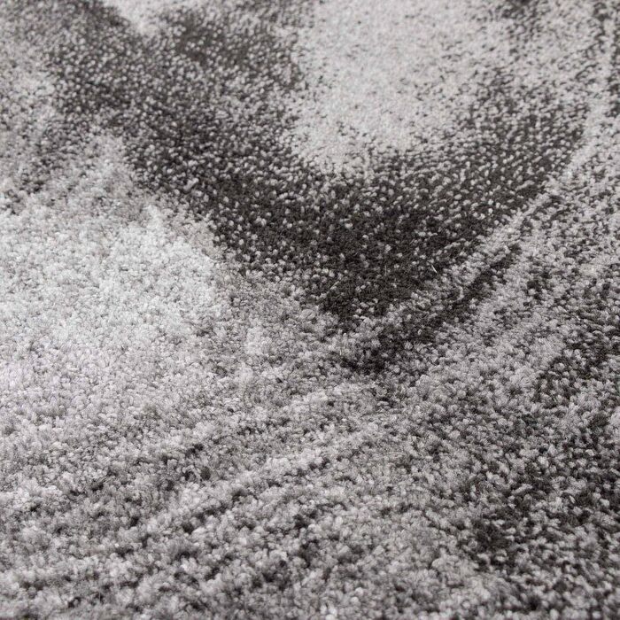 Килимок Kurzflor з коротким ворсом для вітальні, спальні та дитячої кімнати. Сучасний дизайнерський килимок TC-Fashion 6114 в сірому кольорі (Circle Grau, 140x200 см)