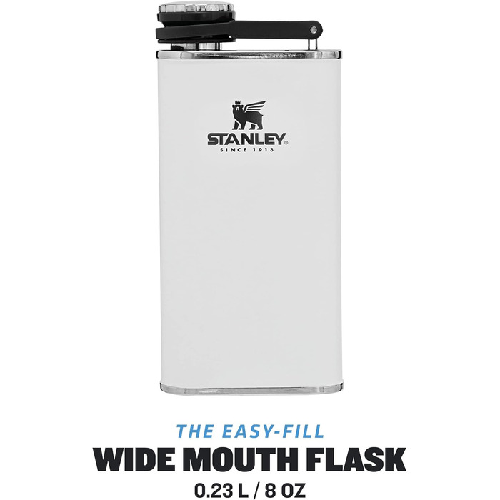 Термос Stanley Classic Wide Mouth 236ml з кришкою Never-Lose, нержавіюча сталь, зелений Hammertone (Polar White), BPA Free