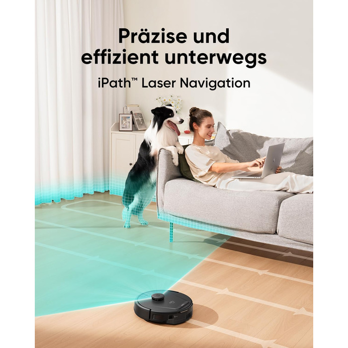 Робот-пилосос eufy L60 SES з функцією миття, потужність 5000Pa, лазерна навігація iPath, для ретельного прибирання, ідеальний для волосся та твердих підлог (відновлений)