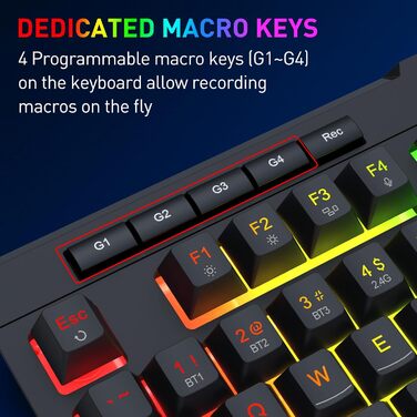 Redragon K628 Tri-Mode Механічна Клавіатура та Миша, RGB, 8000 DPI, S151 PRO