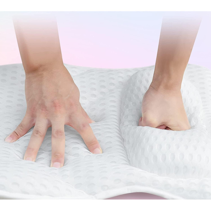 Penelife Bathtub Pillow with 6 Suction Cups - Ergonomic Bath Pillow with 4D Air Mesh Technology - Neck Pillow for Optimal Relaxation - White Bathtub Cushion