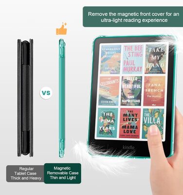 Чохол для Kindle Paperwhite 12 (2024) та Kindle Colorsoft (2024/2025) MoKo з магнітною застібкою, захист від подряпин, авто-сон/пробудження, колір A-Jade Green