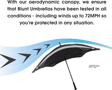 BLUNT Executive Stock Umbrella Black | Large & Stormproof for 2 People – 138 cm Ø | Innovative & Patented Design – Wind Tunnel Tested