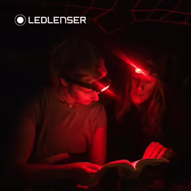 Налобний ліхтар Ledlenser HF4R Core, 500 люмен, LED, акумуляторний, водонепроникний IP68, з червоним світлом для туризму та кемпінгу