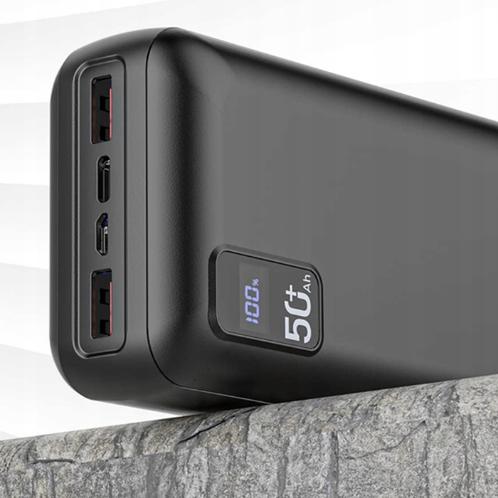 Потужний павербанк Baseus 50000mAh 22.5W: 2x USB, USB-C, QC 3.0, з LED-дисплеєм та системою безпеки