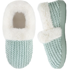 Тапочки жіночі теплі на пам'яті, зимові, розмір 36-43 EU, 38/39 EU, м'ятно-зелені