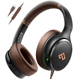 Накладні дротові навушники INFURTURE з USB-C та активним шумозаглушенням (Noise Cancelling), коричневі