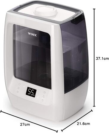 Ультразвуковий зволожувач повітря Winix L500 - 400 мл/год, 7,5 л резервуар, холодний/теплий пар, аромадифузор, автоматичний режим
