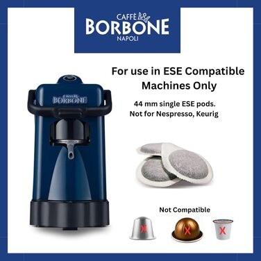 Кавові пади Caffè Borbone Blaue Mischung (Синя суміш), сумісні з ESE системою, 44 мм, 50 шт, біорозкладні