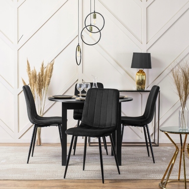 Стілець Mebel Elite, велюр, чорний, 1 шт.