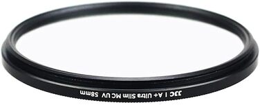 Фільтр JJC UV, 49 мм, ультратонкий, багатошарове покриття, захист від UV-променів, об'єктив для Canon Sony DSLR з різьбою 49 мм (Срібний)
