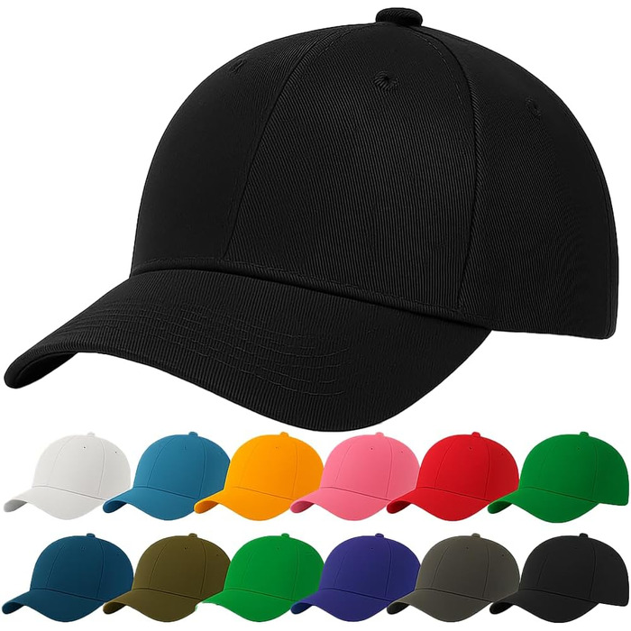 Кепка бейсболка 4sold, чорна, унісекс, бавовна, регульована, легка та дихаюча