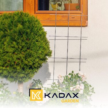 KADAX Шпалера для рослин із сталі 60x150 см, садове металеве гратчасте решітка для витких рослин, троянд, балкона, тераси