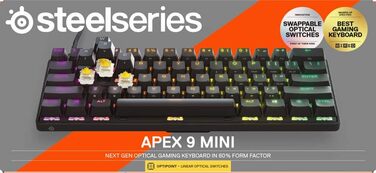 SteelSeries Apex 7 - Механічна ігрова клавіатура з OLED дисплеєм – Німецька (QWERTZ) розкладка – Оптичні перемикачі