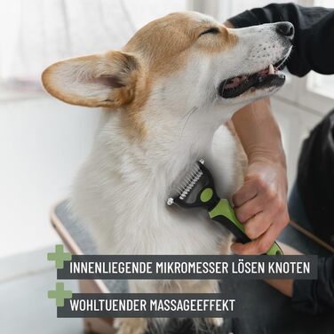 Щітка для собак та котів ReaVET для видалення підшерстя та повсті, масажний ефект, захист верхнього шару шерсті, розмір M-L (також XS-S)