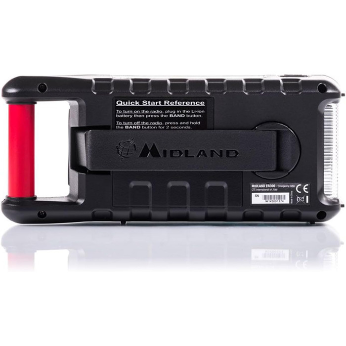 Радіо Midland ER300: аварійне радіо, Powerbank, FM/AM, динамо-ліхтарик, USB, акумулятор, C1173