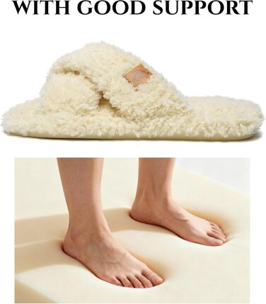 Жіночі плюшеві домашні тапочки SMajong, зимові, теплі, м'які, з антиковзким покриттям, зручні, з підкладкою, слайдери, 36/37 EU, бежевий