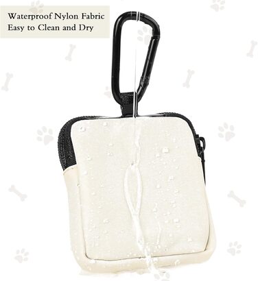 Сумка для ласощів для собак COOWONE з кликером, водонепроникна, з тримачем для пакетів, чорно-бежева