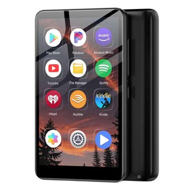 MP3 плеєр 32GB з Bluetooth 5.3, HiFi звук, для дітей, чорний (M9) - портативний музичний плеєр з еквалайзером, FM-радіо, підтримкою TF-карти до 128GB та навушниками