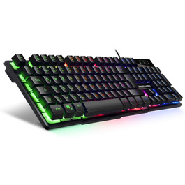 Клавіатура EMPIRE GAMING K300 QWERTZ: 105 клавіш, Anti-Ghosting, RGB-підсвітка, мультимедійні клавіші